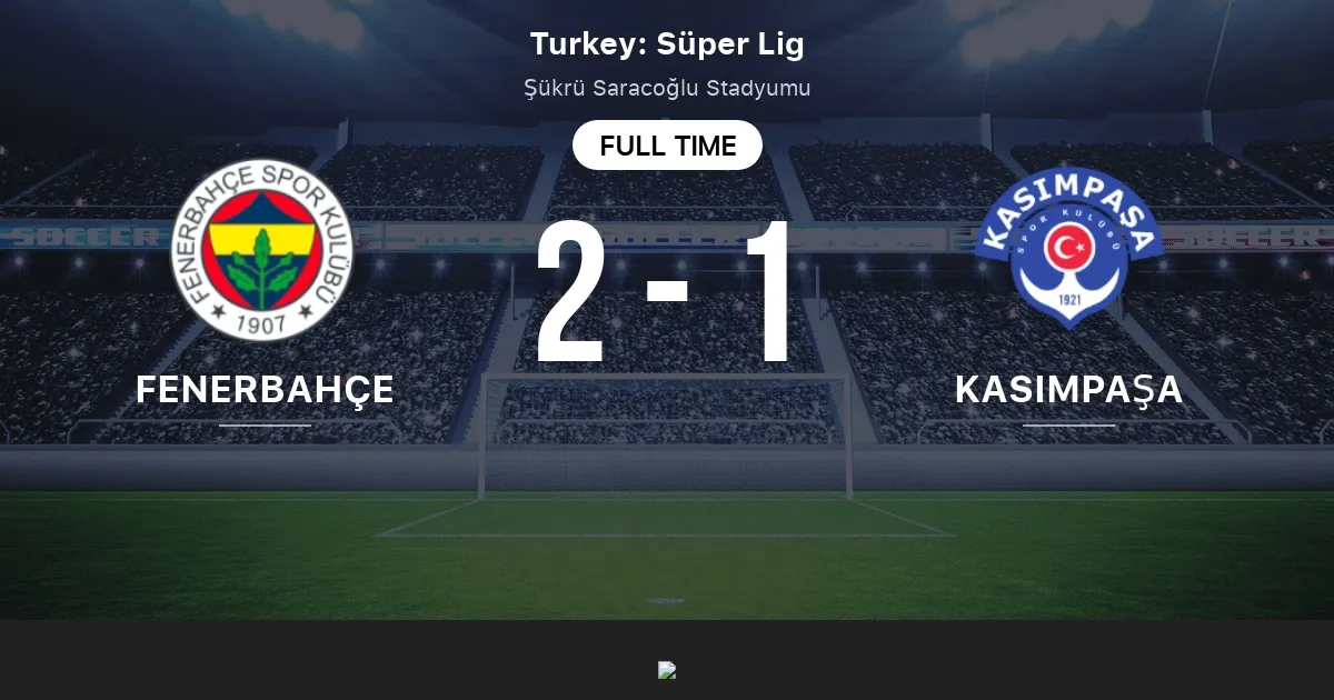 fenerbahçe vs kasımpaşa — GB news